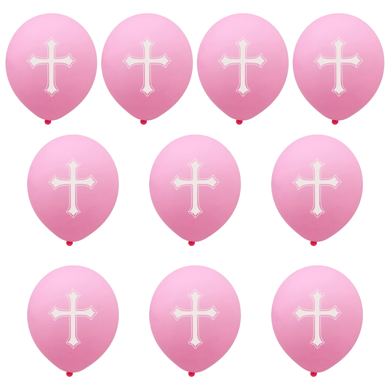 10pcs Easter Balloons Set Cross Latex Balloon God Bless Baptism Balloon Holiday Party Celebration Decoration For Christening