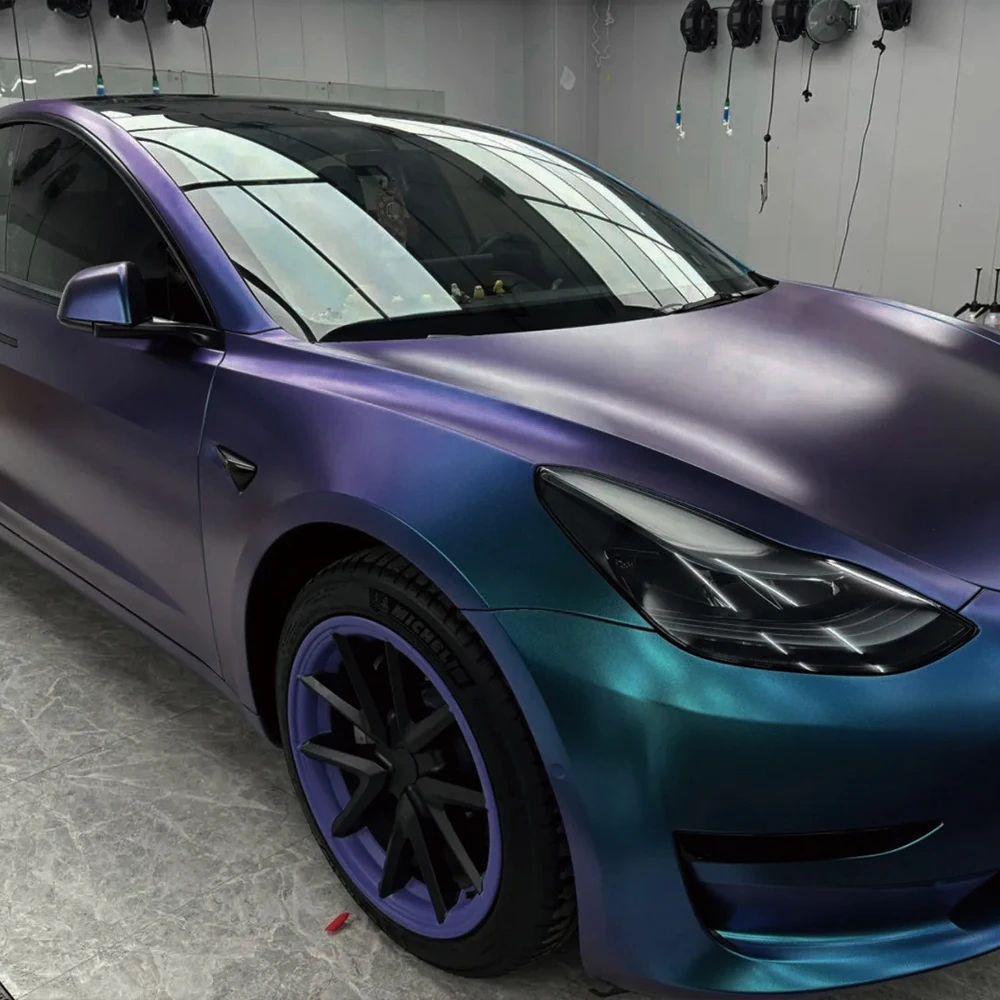 

Матовый бриллиант, фиолетовый и синий, автомобильная наклейка, упаковка, виниловая пленка, пленка для изменения цвета, ПЭТ, без пузырьков, наклейки, автомобильная наклейка, интерьер, внешний вид