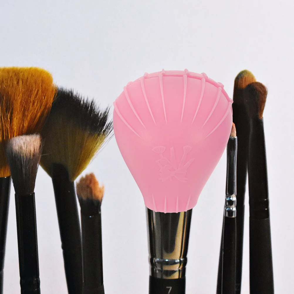 

4pcs Makeup Brush Covers Silicone Dustproof Protector For Travel Home Storage Green Pink Makeup Brush Case Brushes