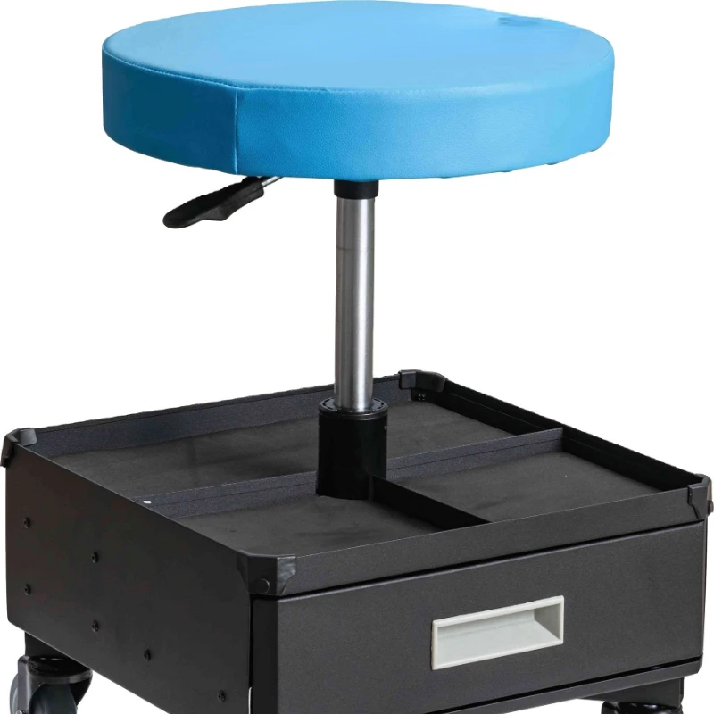 

Tool Cart Creeper Seat With Drawers leather stool on wheels logo color customized lockable multifunctional high quality