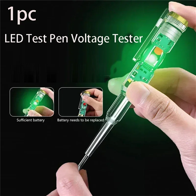 LED Test Pen Voltage Tester Pen Electrician Specific Induction Breaking Wire Measuring Tool High Bright Electrical Screwdriver