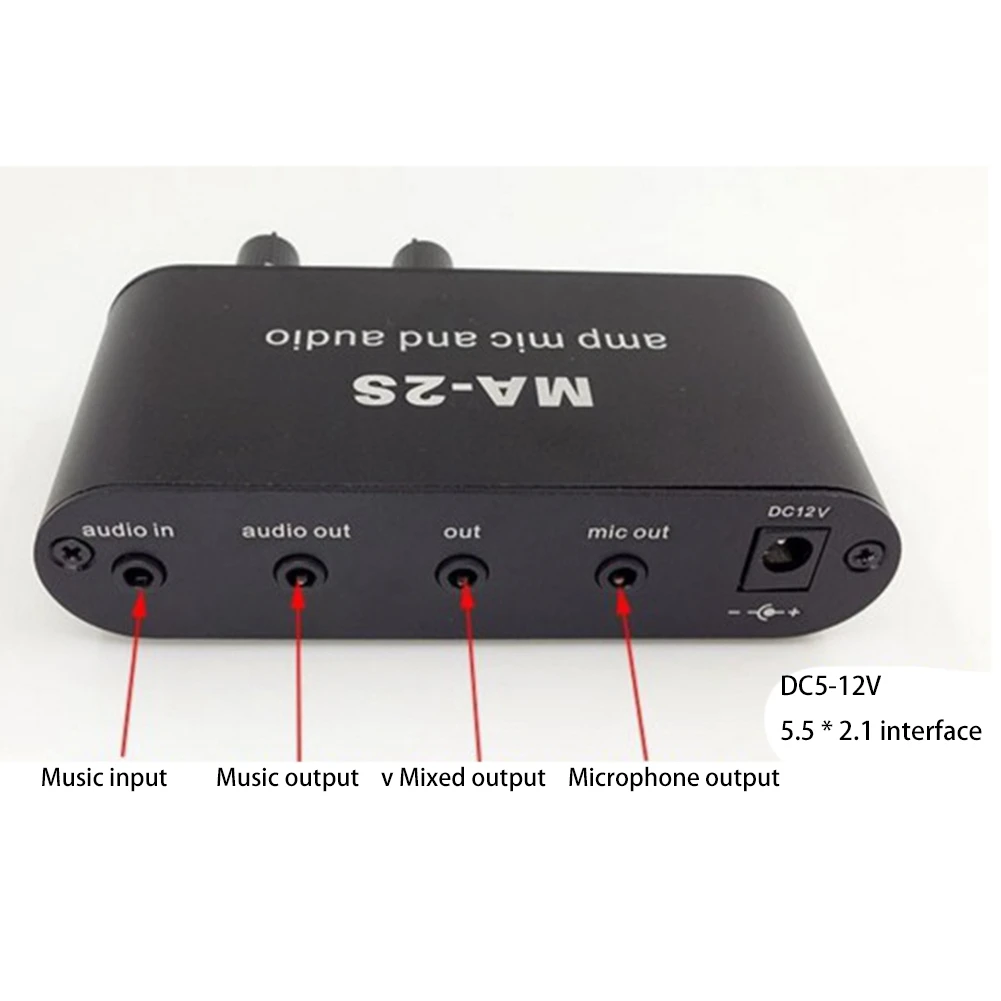 

{T30C Latest}3.5mm Condenser Microphone Amplifier Headphone Amplifier Music Audio Preamplifier Mixing Board MA-2S