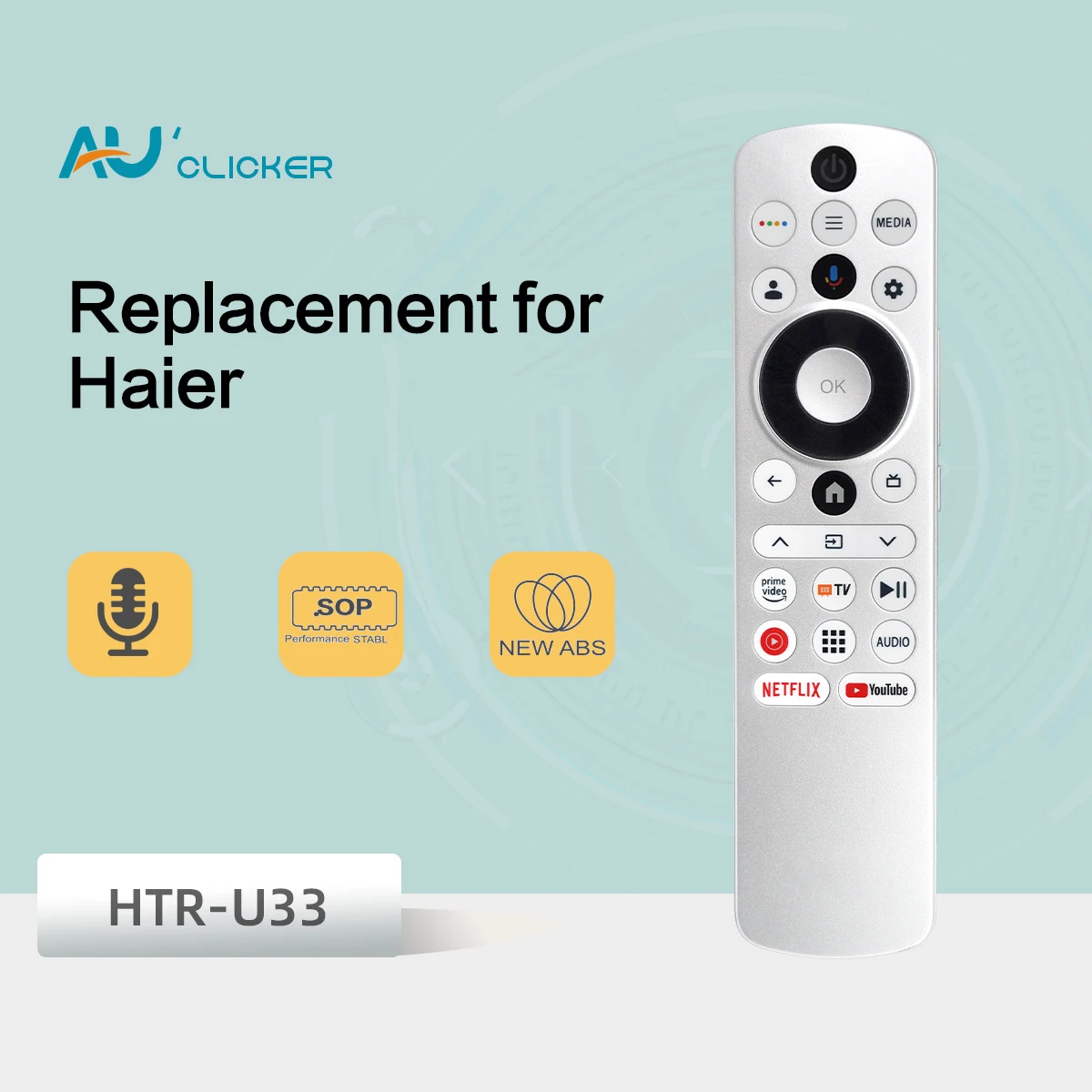 Haier HTR-U33 Sesli TV için yedek Uzaktan Kumanda Haier 65C10 65S9QT 55S9QT 75S için Fit