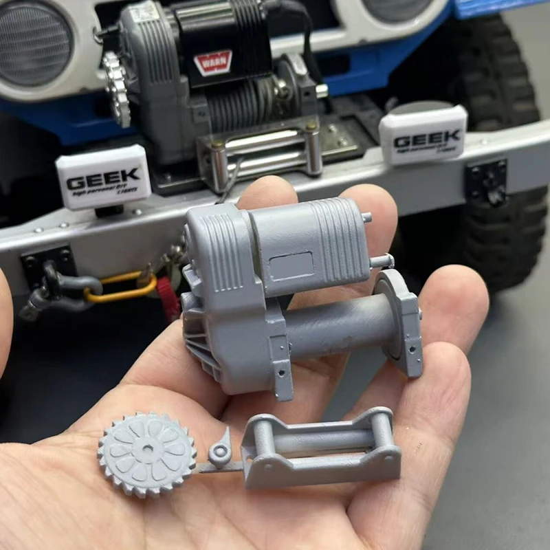 

Truck Winch Model 1/10 Climbing Car Winch Decoration Parts 1/8rc Model Plastic Winch RC4WD White Needs To Be Colored By Yourself
