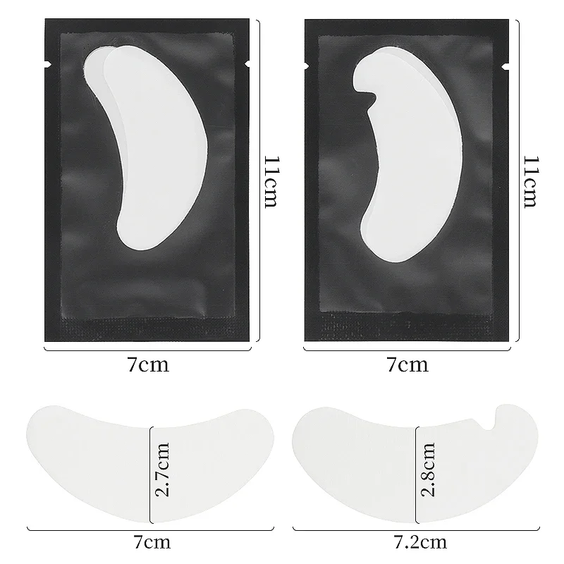 50 pares de adesivos para extensão de cílios sob almofadas para os olhos maquiagem cílios remendo ponta adesivos almofadas para suprimentos de extensão de cílios