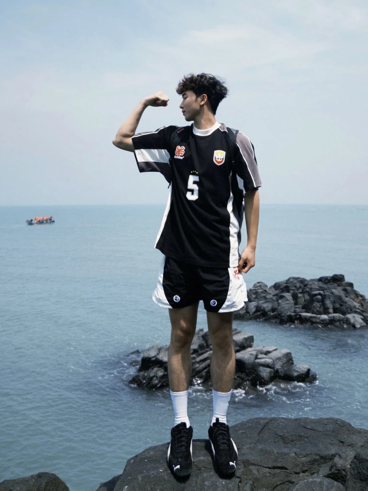 

American Retro Tai Chi Series Color Blo ort orts Men's Summer Casual Sports Loose Knee-Length orts Youth Vitali