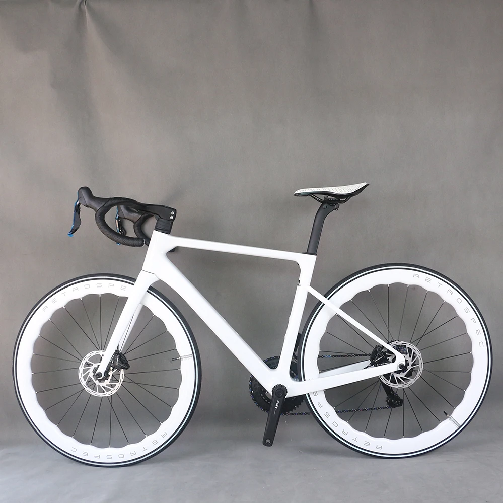

Top-Notch White Carbon Bicycle EDS-214S Electronic Shifting Wheels Complete Disc Brake System for Road Bike Riding Featuring