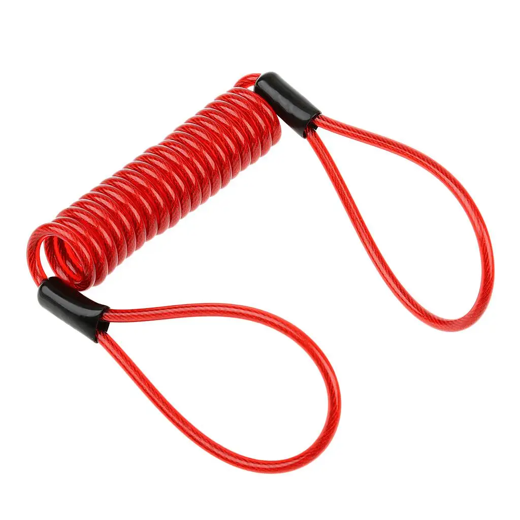 Stretchable Steel Coiled Safety Lanyard Retractable Rope Tether for Fishing Camping and Luggage