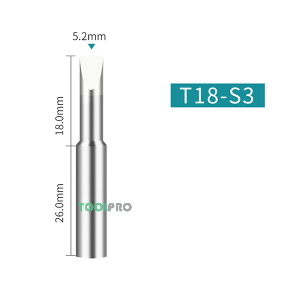 T18 Series Soldering เคล็ดลับสำหรับ HAKKO FX-888 FX-888D FX-8801 FX-600ตะกั่วฟรีเหล็กหัวฉีดเชื่อมมือจับดินสอบิต T18เคล็ดลับ