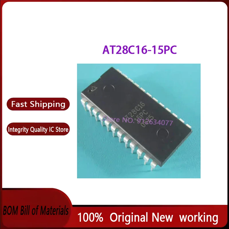 

10PCS/LOT AT28C16 AT28C16-15PC AT28C16-20PC 28C16 DIP-24