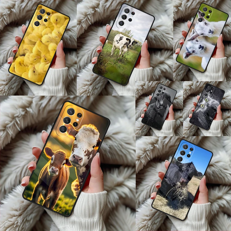 Various Farm Animals Phone Case For Samsung Galaxy S24 S25 S26 Ultra S22 S23 Plus S21 S20 FE Note10 TPU Cover