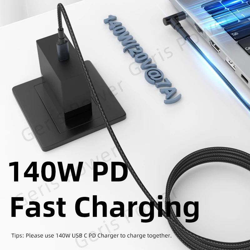 65W 90W 140W USB C PD to DC Universal Laptop Charger Cable for Asus Dell Hp 5.5X2.5 7.4X5.0 4.5X3.0mm DC Power Adapter Converter