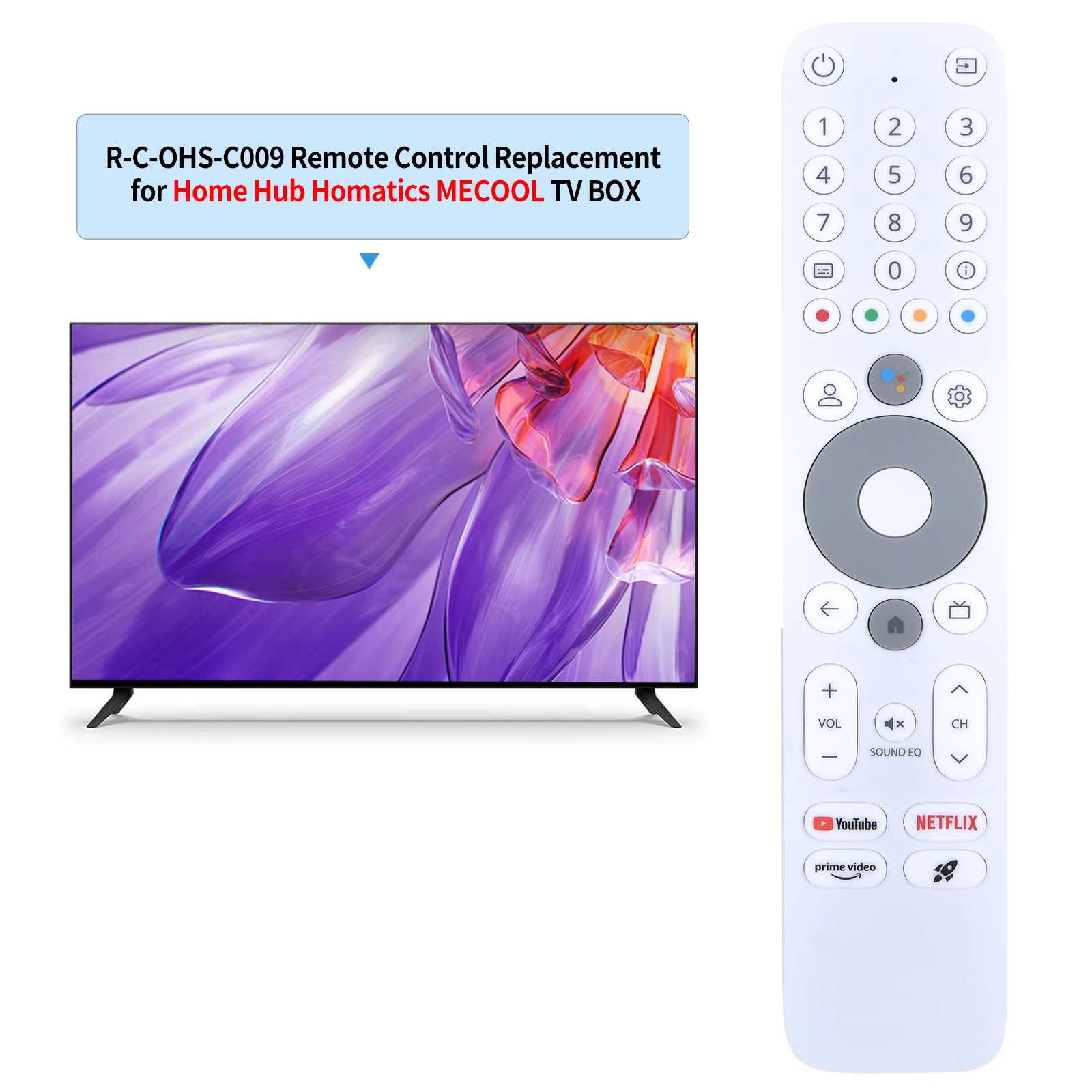 New Remote Control For Homatics Box R 4K Plus Android TV Box with Google Assistant