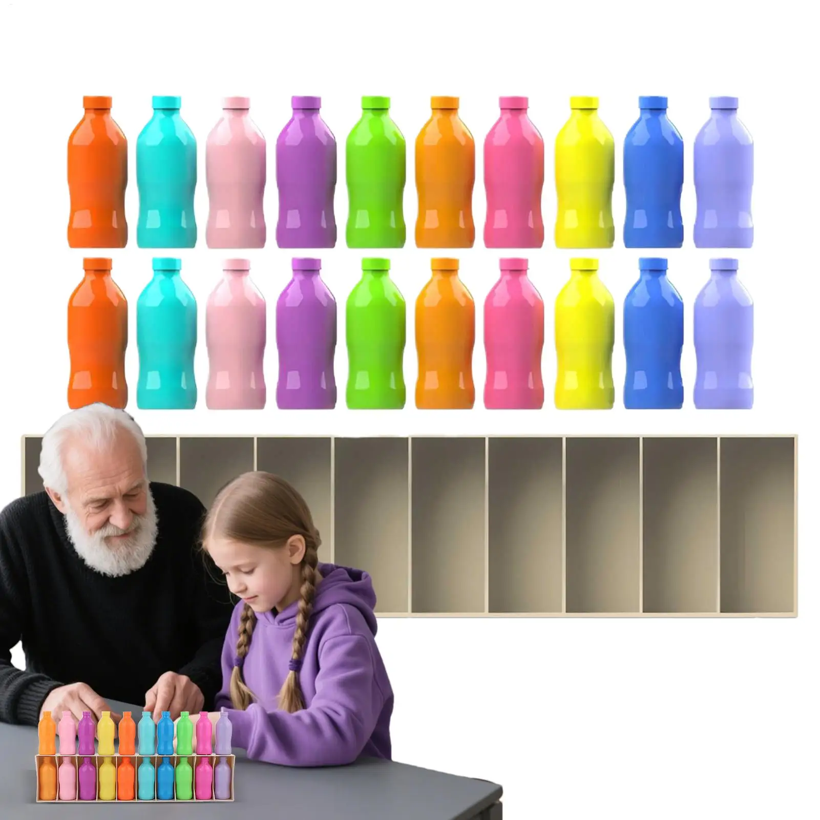 

Развивающая игра для детей: сортировка по цветам (бутылочки), обучающая игрушка для занятий в классе, на пляже, для всей семьи, для мальчиков и девочек, для вечеринок