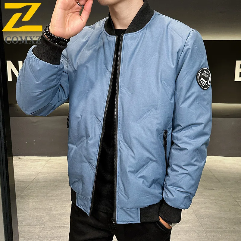 

Холодостойкий пуховик, красивый бейсбольный воротник, уличная лыжная куртка-пуховик, уличная зимняя куртка высокого качества, мужская одежда