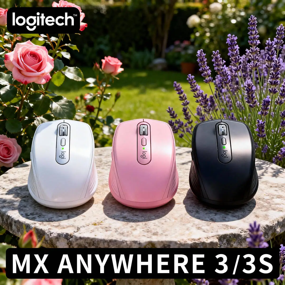 

Logitech MX Anywhere 3S Ergonomic Bluetooth Mouse 4000DPI Rechargeable for Travel Office Business