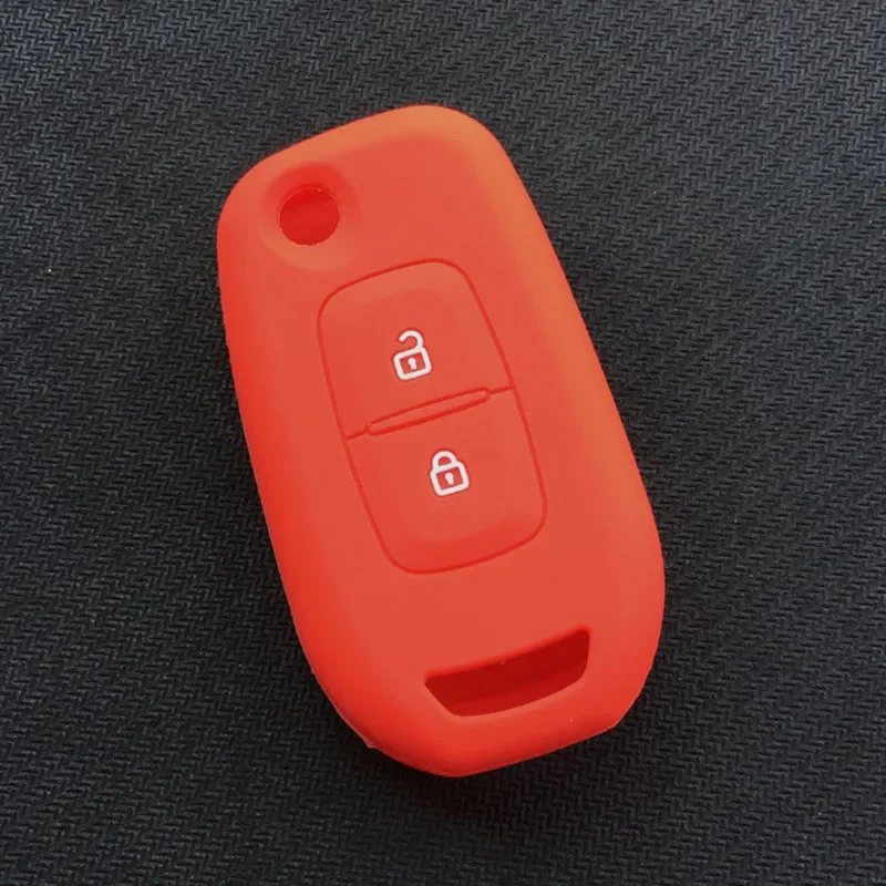 2 button silicone car key cover case shell for renault duster logan clio Koleos captur 2016 key