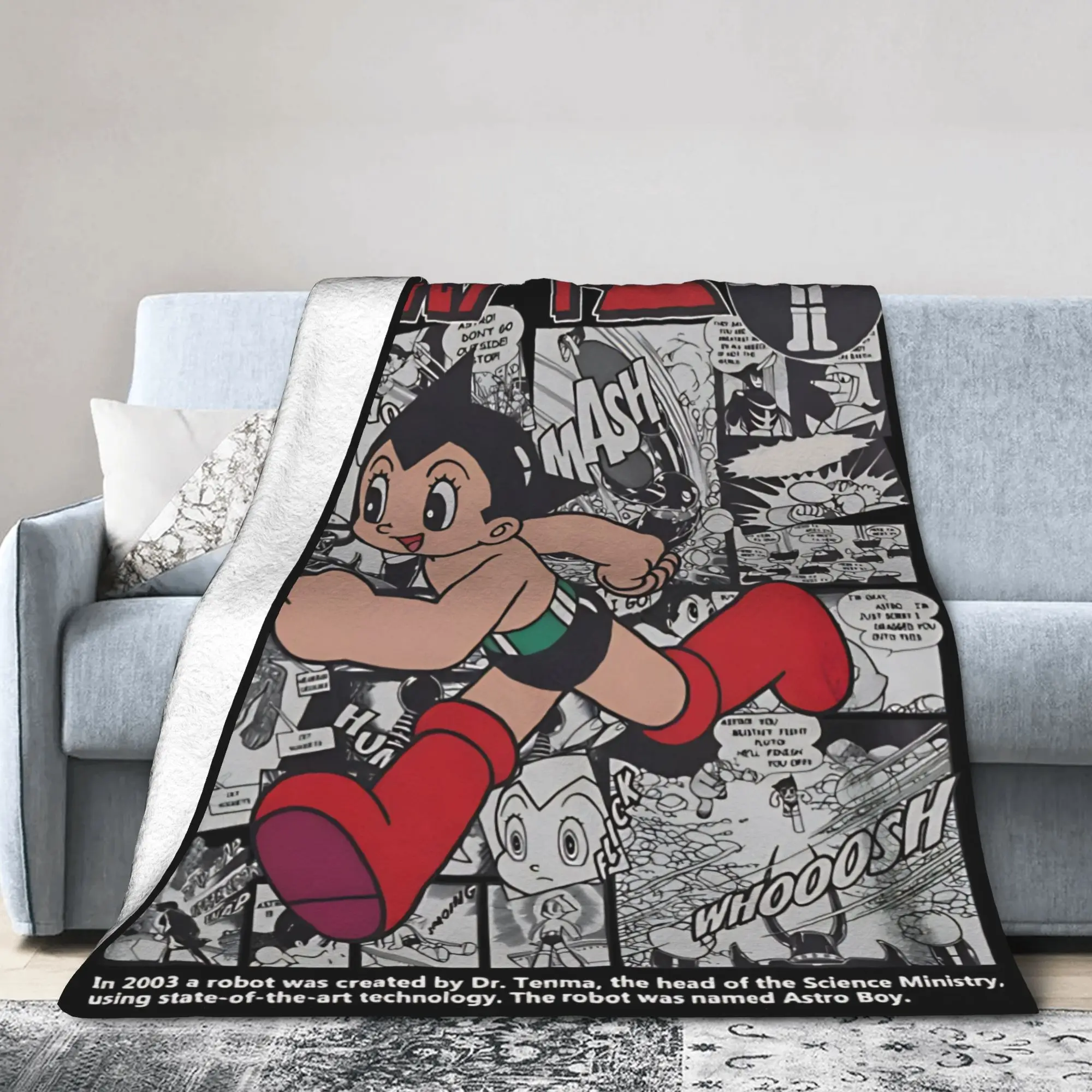 Astroboy Astro Boy Anime Blanket Cover  Flannel Throw Blankets Airplane Travel Decoration Soft Warm Bedspreads