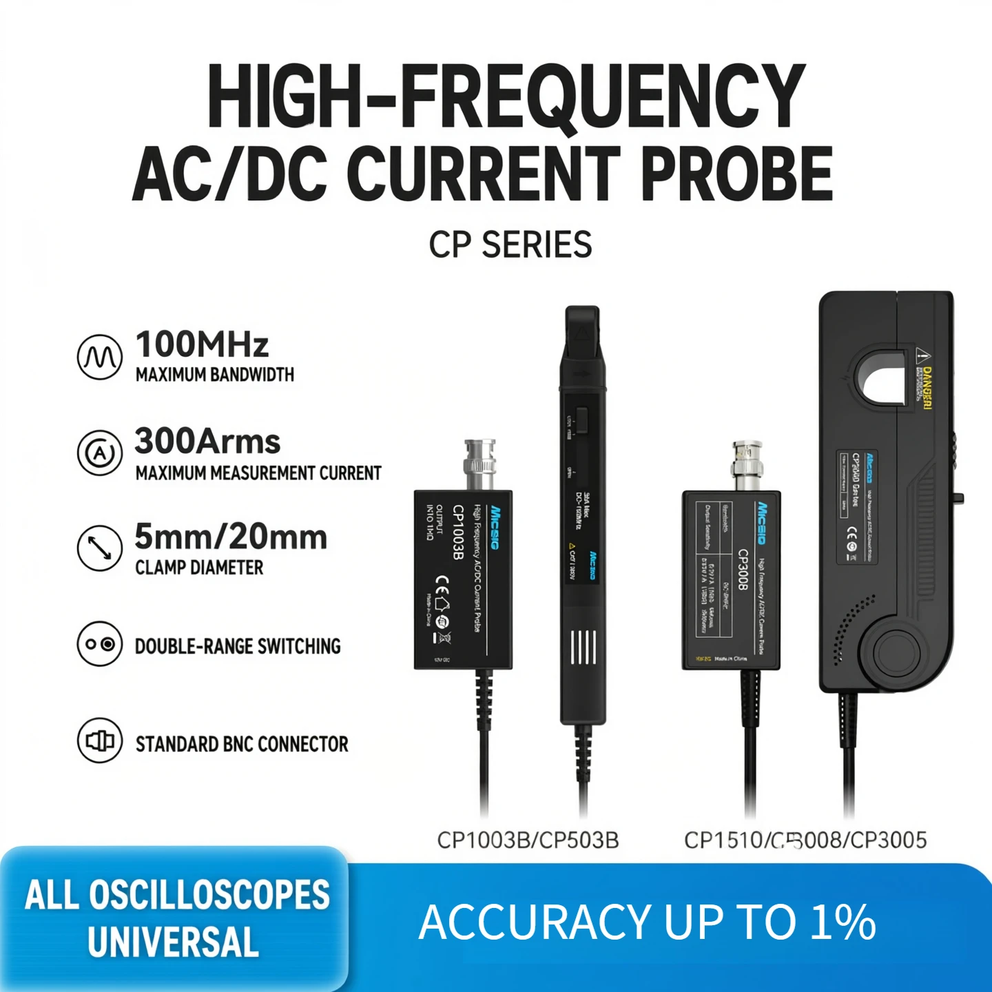 Current Probe Ac Dc 50Mhz Oscilloscope - Micsig CP503B CP1003B CP3008 Probe Arus