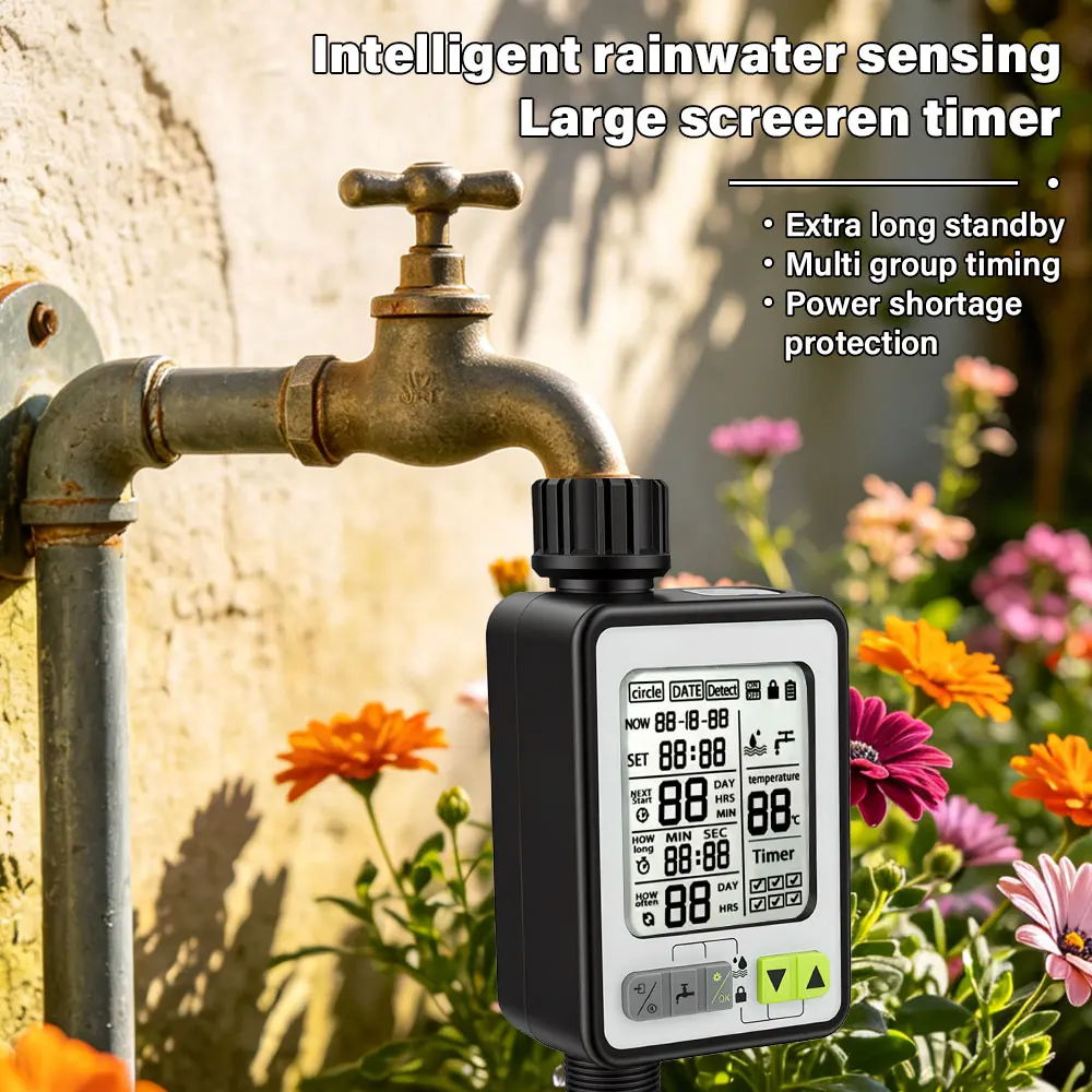 Smart Water Timer Automatic Garden Irrigation Controller Water Saving System With LCD Screen For Outdoor Plants Lawn