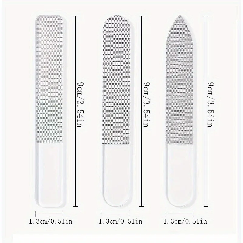 3 pezzi Buffer per unghie Art Nano Lucidatura per unghie Lime Adesivo per unghie Barra per lucidatura in vetro brillante Grinde Strumenti per unghie