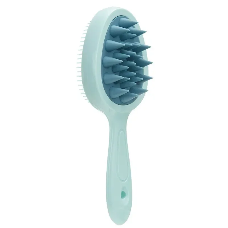 Two-sided Silicone Shampoo Brush Scalp Massage Brush Head Washing Comb Long Handle Hair Massager Body Scrubber Hair Accessories