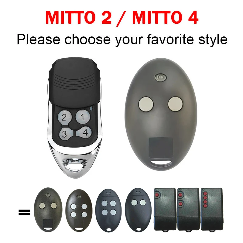 MITTO 2 4 RCB02 RCB04 MITTO2A MITTO4A Garage Remote Control TRC1 TRC2 TRC3 KLEIO B RCA RCB 02 04 Garage Door Opener 433.92MHz