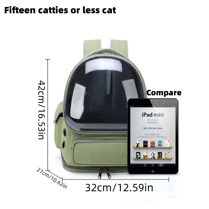 Transparent Pet Cat Carrier Bag Outdoor Travel Backpack for Cats Small Dogs Breathable Cat Carrying Bag Pet Supplies Transparent image 6