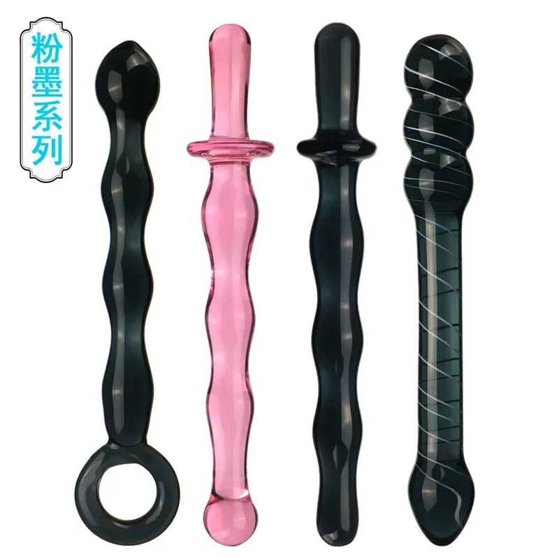 المهبل تحفيز قضبان اصطناعية زجاجية للنساء الرجال مثلي الجنس كريستال الاستمناء الإناث لتحفيز المهبل والشرج ألعاب الجنس الشرجي #2