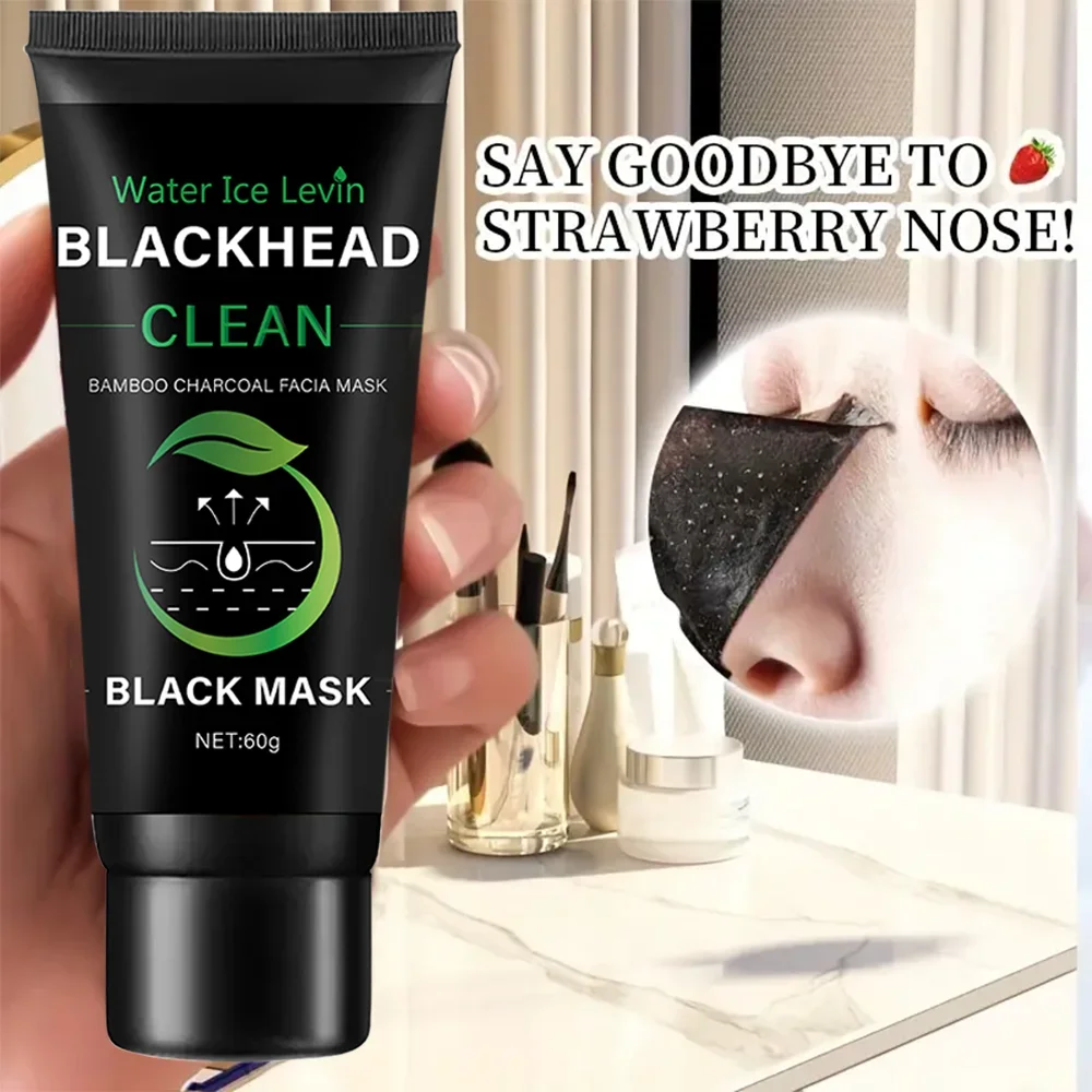 Bamboo Charcoal Fiber Mask Blackhead Removal Deep Mask Deep Cleansing Cleansing Exfoliating Mask Treatment Black Mask