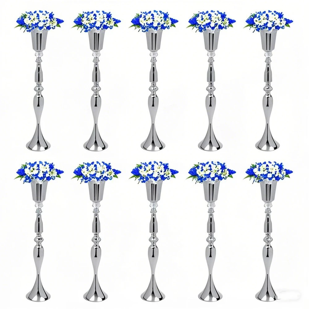 

50cm/100cm)8pcs 10pcs)Event Wedding Tall black/sliver/Gold White metal sliver Flower Stand Chandelier Wedding Table Centerpiece