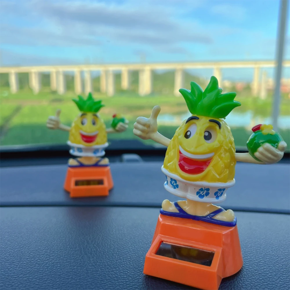 Bobblehead de piña para coche: bonita decoración de salpicadero en forma de fruta, regalo divertido para niñas