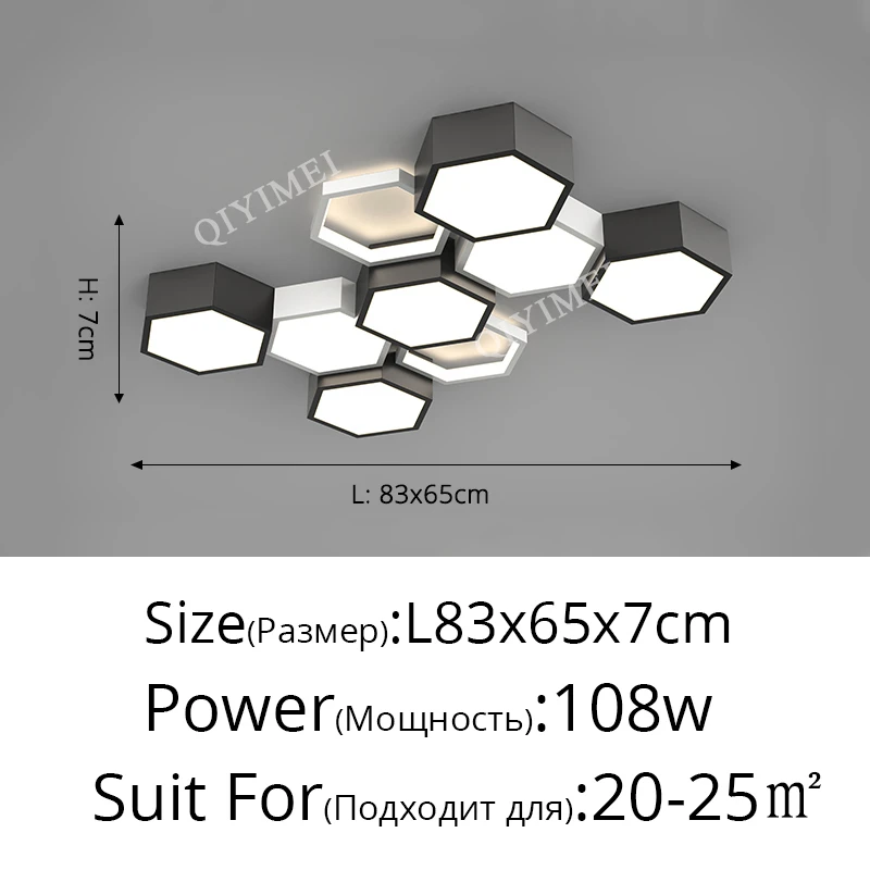 Walnoot Woonkamer Plafondverlichting Zwart Wit Combinatie LED Lamp Woondecoratie Verlichtingsarmaturen Foyer Balkon Plafondlamp