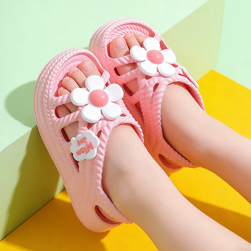Neue Kinder-Hausschuhe Sommer Mädchen Badezimmer Zuhause Rutschfeste Strandschuhe Weichsohlige Baby-Sandalen – Detail 7