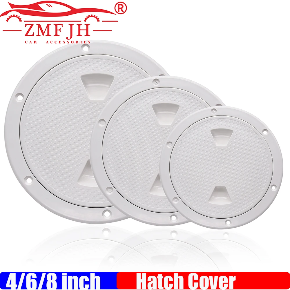 

Boat Accessorie Boat Hatch Cover 4" 6" 8" ABS Round Non Slip Inspection Hatch Detachable Cover White Black for Marine Boat Yacht