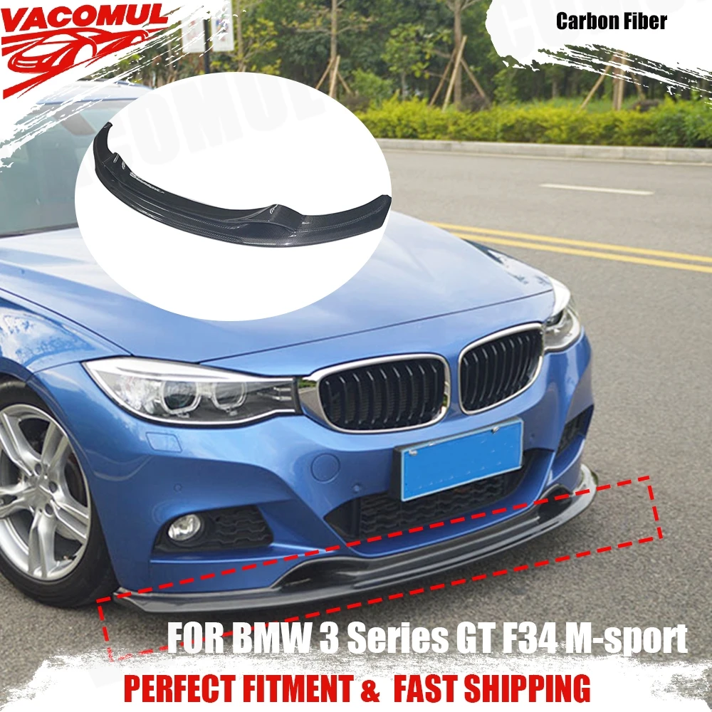 

Передний бампер VACOMUL из углеродного волокна, спойлер для BMW 3 серии GT F34 M-sport M-Tech, бампер 2014-2018 FRP, головной бампер