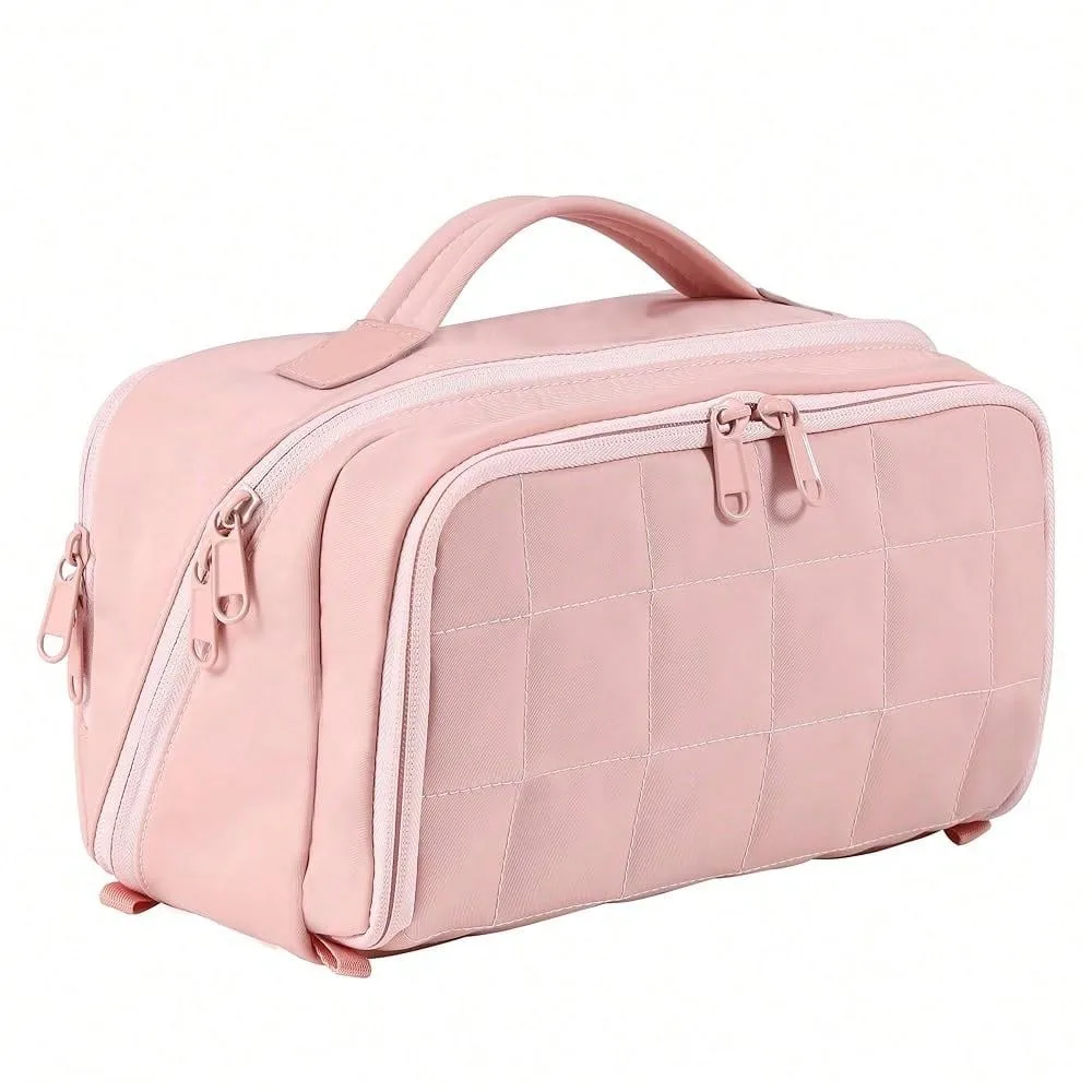 

Makeup Bag Large Capacity Cosmetic Organizer Bag For Women,FlatOpening Make Case Travel Bag Waterproof Toiletry Bag For Trav