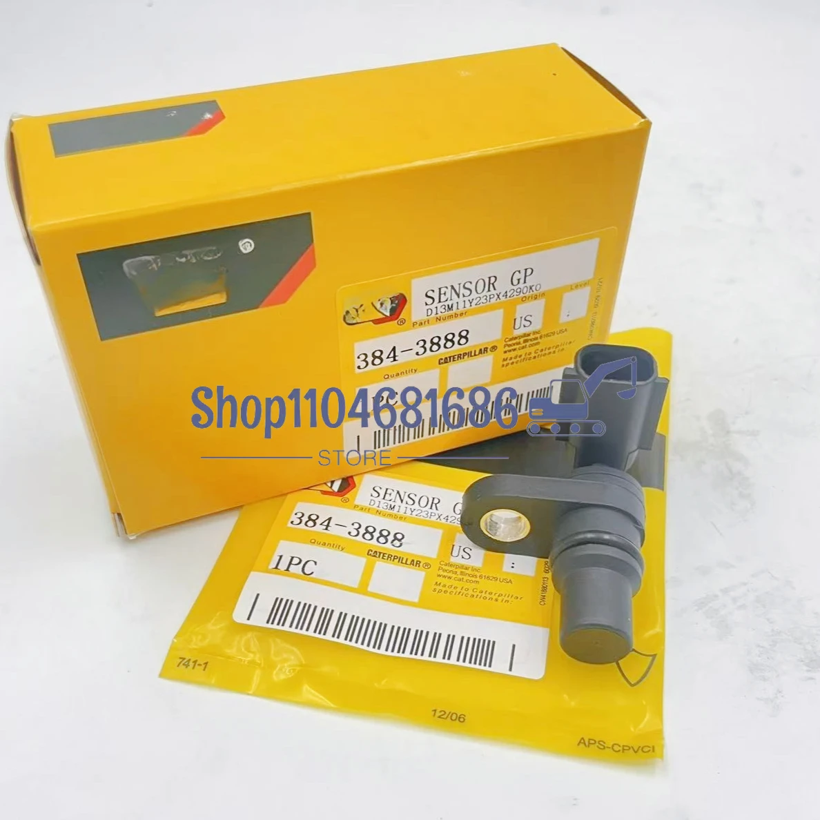 

384-3888 C4.4 C7.1 Engine Crankshaft Position Sensor 3843888 for 312D/320D2/323/324/325/329/330GC 336D2 320E 330F