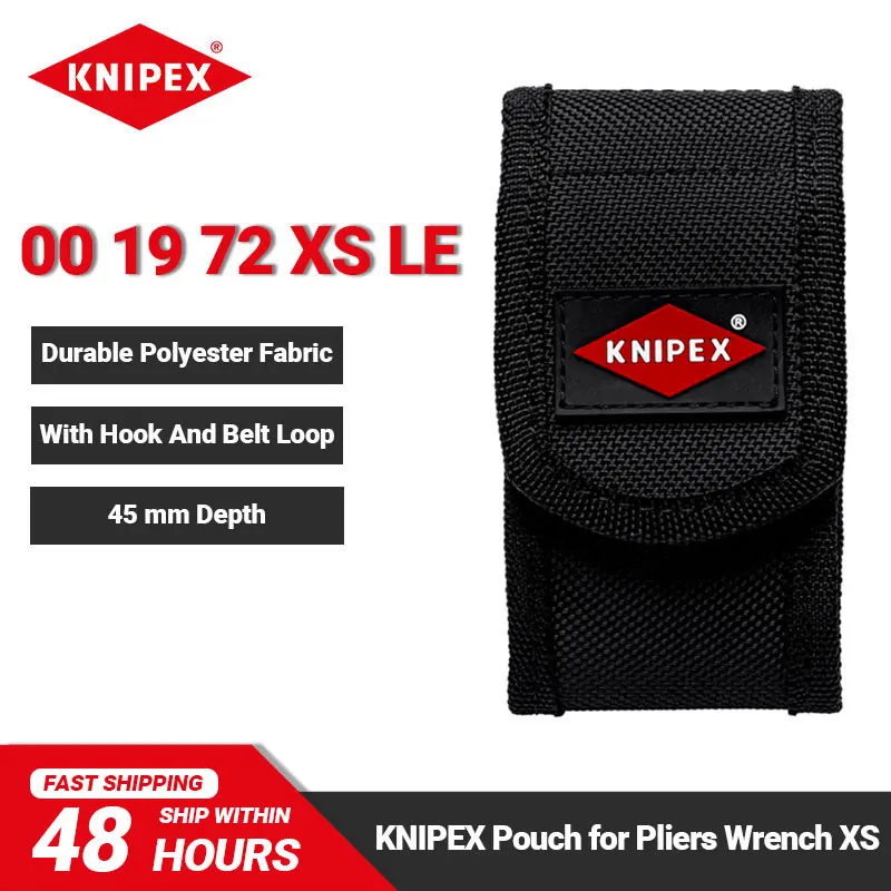 KNIPEX Belt Pouch for KNIPEX Cobra XS and Pliers Wrench XS Empty 110 mm 00 19 72 XS LE Black