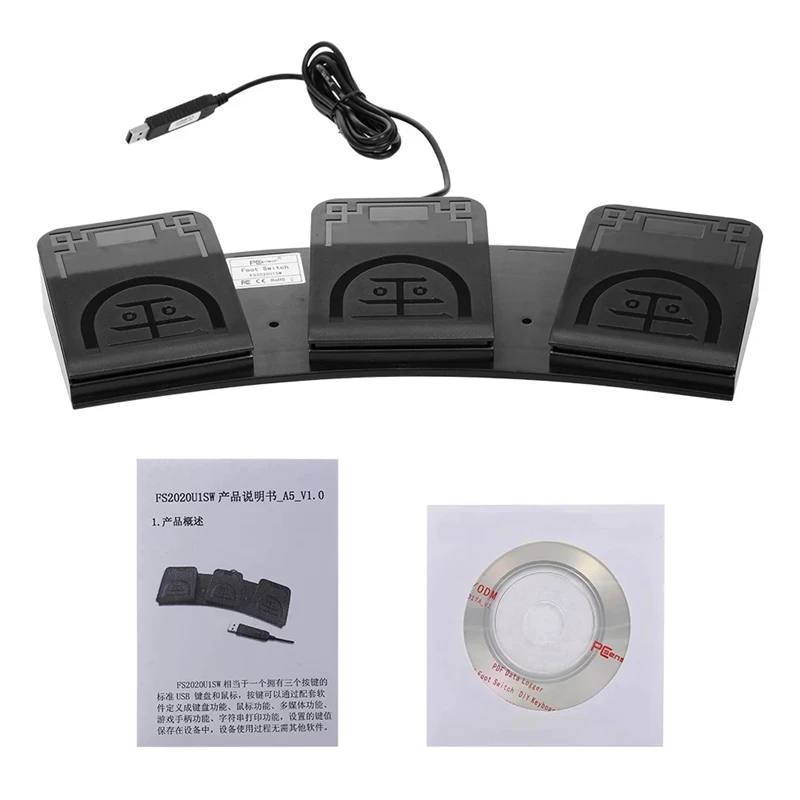 Picture 3: M07K-FS2020U1 USB Foot Switch Control Key Customized Computer Keyboard Action Pedal For Devices Instruments Computers Office
