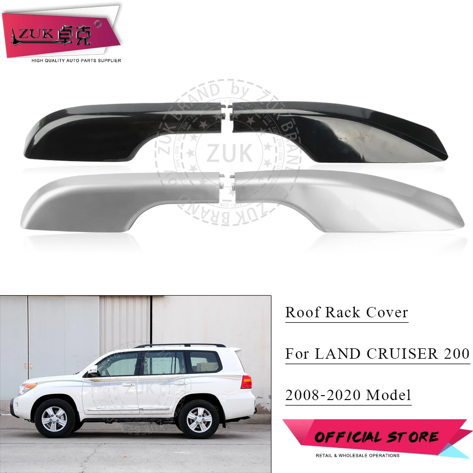 ZUK 4PCS Car Roof Rack Cover Top Luggage Bar Rail End Protection Lid For TOYOTA LAND CRUISER 200 LC200 VDJ200 UZJ200 2008-2020