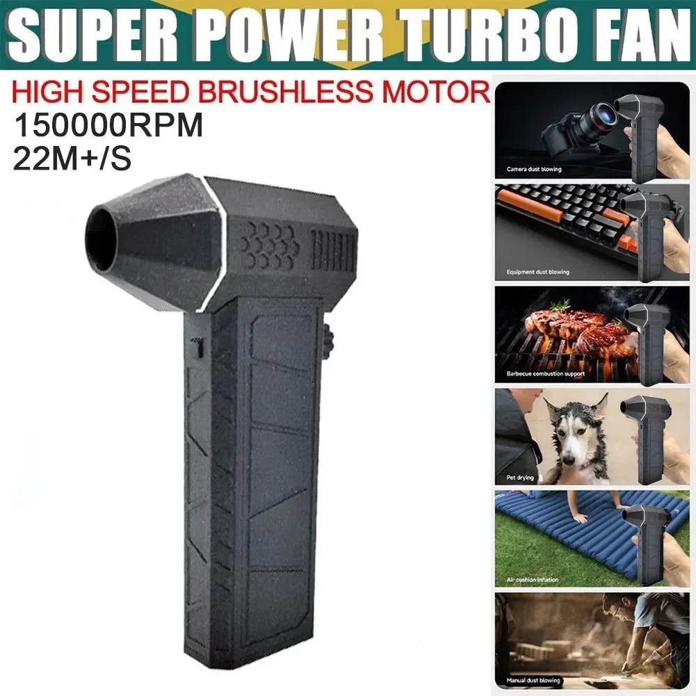 

150000RPM Electric Jet Fan Super Jet Blower Violent Turbofan 22m/s For Cleaning Outdoor Equipment Cars Computer Cleaning Tool