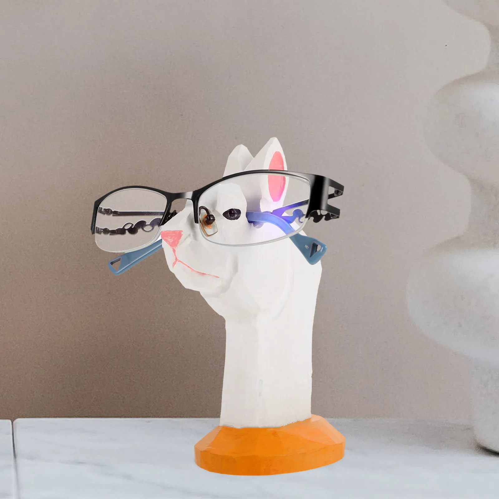 

Sheep Glasses Stand Wood Eyeglasses Holder Desktop Display Shelf Animal Shape Groove Design Office Glasses Holder Wood Decor
