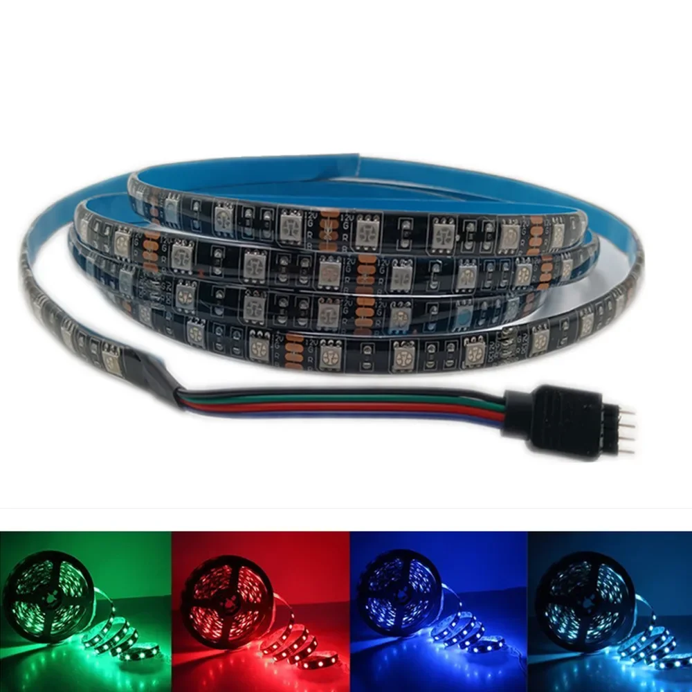 

5050 RGB Гибкая светодиодная лента 60 светодиодов/м 12 В 0,5/1/2/3/4/5 м Неводонепроницаемая/Водонепроницаемая домашняя КТВ-бар Праздничная светодиодная лента