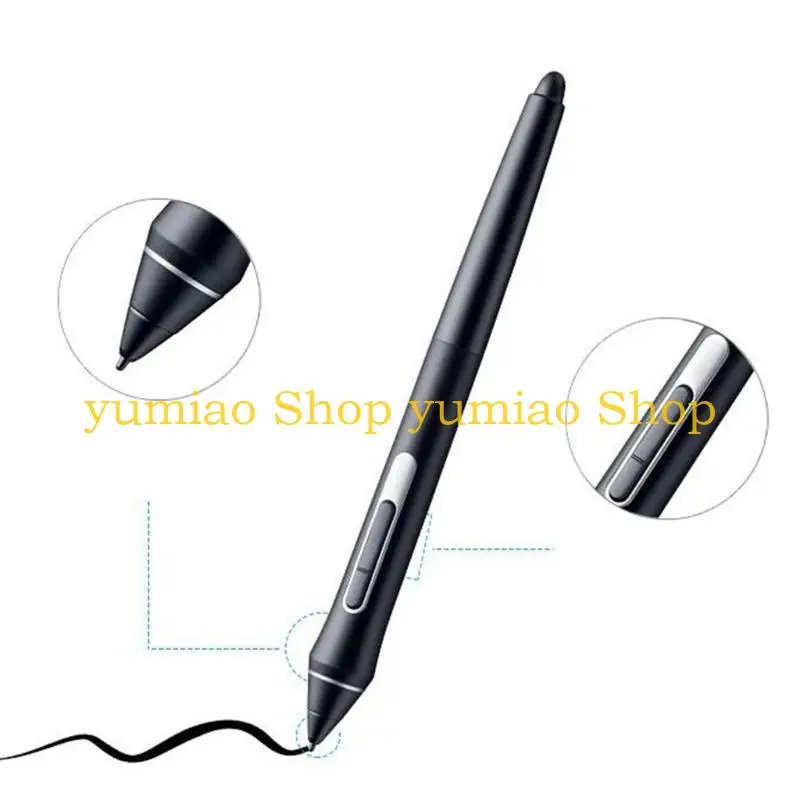 587B Ergonomic Pen Side Button + Pen Nut Replacement for Pro Pen 2 KP-504e 503e