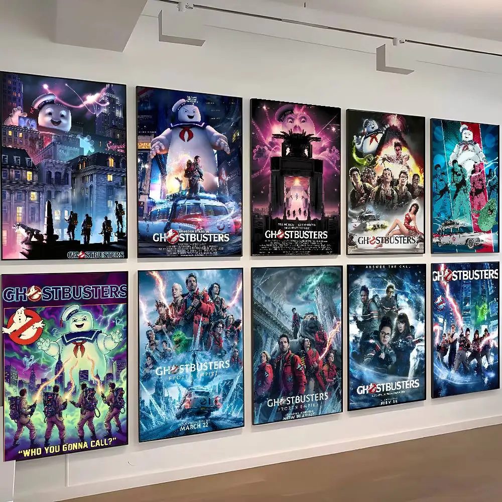 Retro Horror Movie G-Ghostbusters Poster HD Cartoon Wall Art Self Stick Removable Poster For Home Living Room