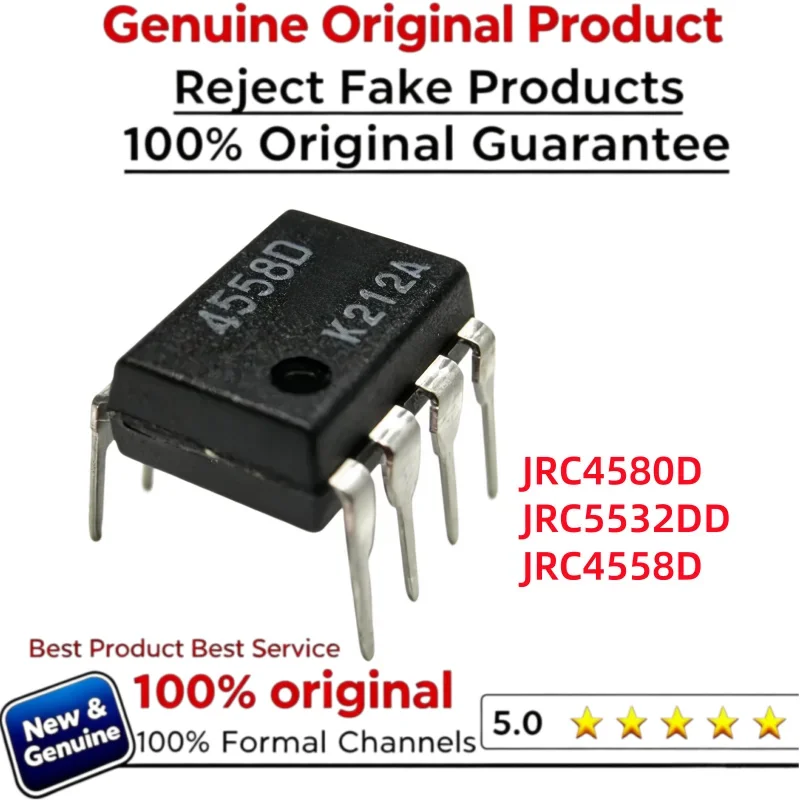 10-50-100PCS JRC4558D DIP-8 JRC4580D JRC5532DD JRC4558D DIP 4Dual Operational Amplifier Chip558 4580D 4558D 5532DD