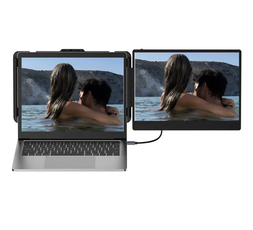 2026unique OEM Portable Laptop IPS FHD 1080P Dual Screen Extender for Windows 14 Inch Screen with Type C Interface f
