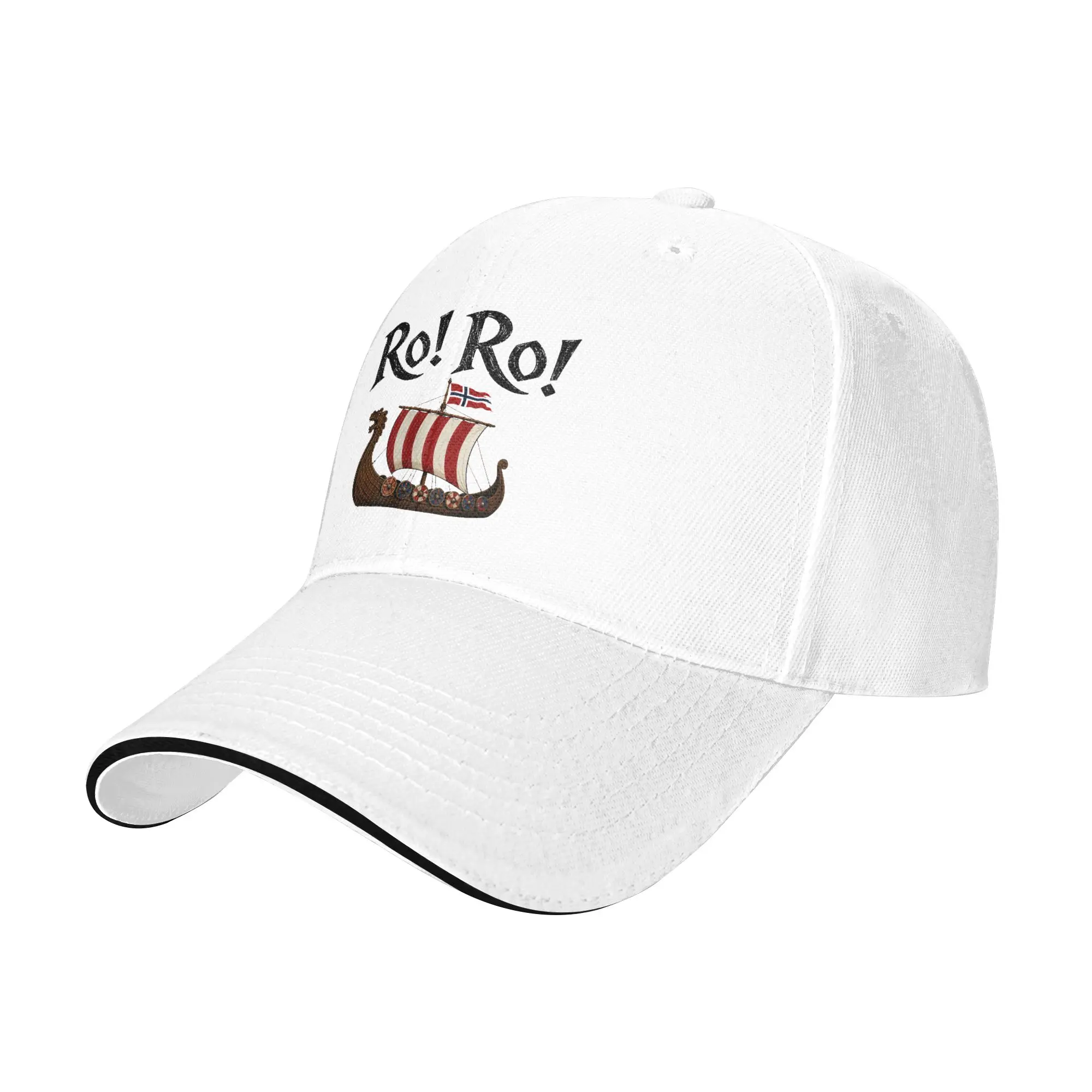 Norway Ro Viking Ship Norwegian Flag Sandwich Cap Unisex Popular Baseball Caps Heritage Adjustable Fishing All season Hats Adult