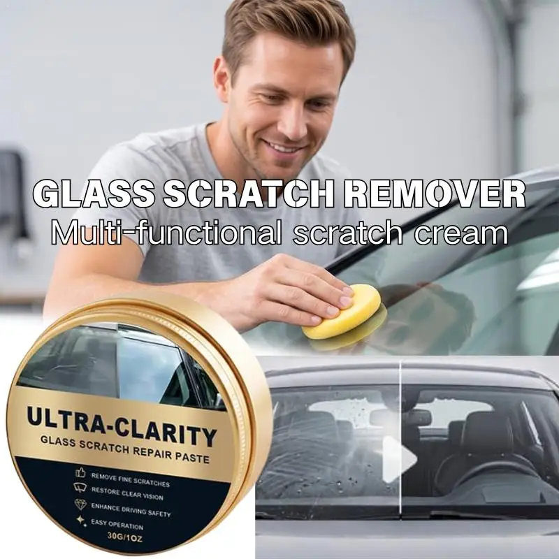 Ultra Clarity Glass Polishing Repair Paste For Car Window Windshield Remove Minor Scratches Restore Transparency Car Accessory